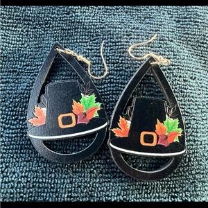 Earrings/jewelry/pilgrim hat/october/festive